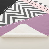 Gray Zigzag, grau Zickzack, Lila, Ihr Name Sherpadecke (3/4)