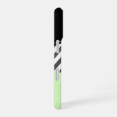 Gray Zigzag, grau Zickzack, Mint, Ihr Name iPhone 16 Hülle (Rechte Seite)