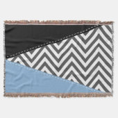 Gray Zigzag, grau Zickzack, Zigzag Muster, blau Decke (Vorderseite)