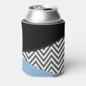 Gray Zigzag, grau Zickzack, Zigzag Muster, blau Dosenkühler (Kanne Rückseite)