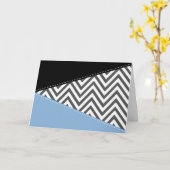Gray Zigzag, grau Zickzack, Zigzag Muster, blau Karte (Gelbe Blume)