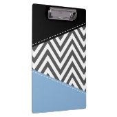 Gray Zigzag, grau Zickzack, Zigzag Muster, blau Klemmbrett (Rechts)