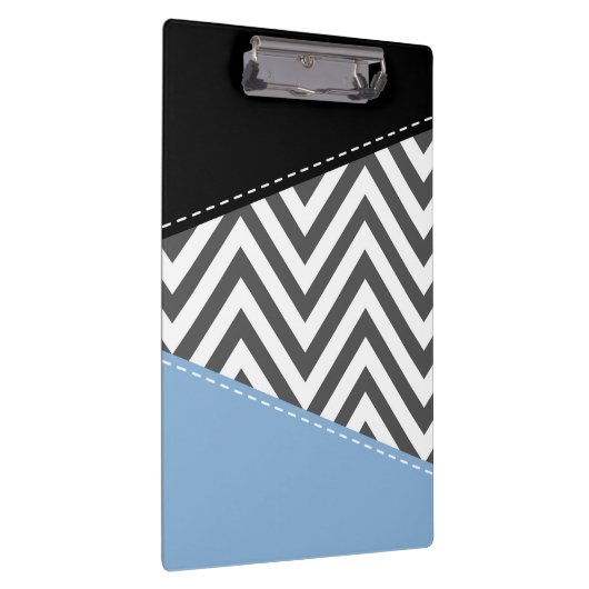 Gray Zigzag, grau Zickzack, Zigzag Muster, blau Klemmbrett (Rechts)