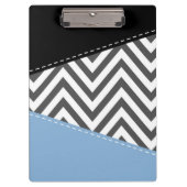 Gray Zigzag, grau Zickzack, Zigzag Muster, blau Klemmbrett (Vorderseite)