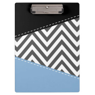 Gray Zigzag, grau Zickzack, Zigzag Muster, blau Klemmbrett