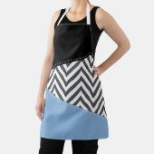 Gray Zigzag, grau Zickzack, Zigzag Muster, blau Schürze (InSitu)