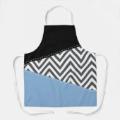 Gray Zigzag, grau Zickzack, Zigzag Muster, blau Schürze (Vorderseite)