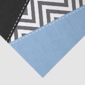 Gray Zigzag, grau Zickzack, Zigzag Muster, blau Seidenpapier (Ausschnitt)