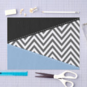 Gray Zigzag, grau Zickzack, Zigzag Muster, blau Seidenpapier (Handwerk)