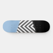 Gray Zigzag, grau Zickzack, Zigzag Muster, blau Skateboard (Horizontal)