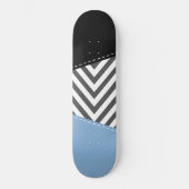 Gray Zigzag, grau Zickzack, Zigzag Muster, blau Skateboard (Vorderseite)
