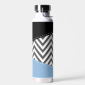 Gray Zigzag, grau Zickzack, Zigzag Muster, blau Trinkflasche (Links)