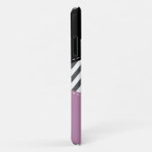 Gray Zigzag, grau Zickzack, Zigzag Muster, Lila Case-Mate iPhone Hülle (Hinten/Rechts)