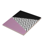 Gray Zigzag, grau Zickzack, Zigzag Muster, Lila Fliese (Seite)
