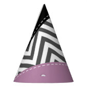 Gray Zigzag, grau Zickzack, Zigzag Muster, Lila Partyhütchen (Links)