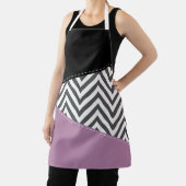 Gray Zigzag, grau Zickzack, Zigzag Muster, Lila Schürze (InSitu)