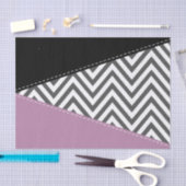 Gray Zigzag, grau Zickzack, Zigzag Muster, Lila Seidenpapier (Handwerk)
