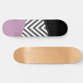 Gray Zigzag, grau Zickzack, Zigzag Muster, Lila Skateboard (Horizontal)