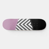 Gray Zigzag, grau Zickzack, Zigzag Muster, Lila Skateboard (Horizontal)
