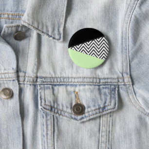 Gray Zigzag, grau Zickzack, Zigzag Muster, Minze Button