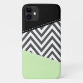 Gray Zigzag, grau Zickzack, Zigzag Muster, Minze Case-Mate iPhone Hülle (Rückseite)