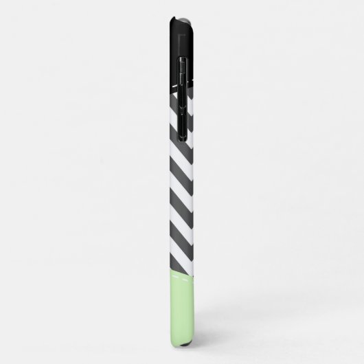 Gray Zigzag, grau Zickzack, Zigzag Muster, Minze Case-Mate iPhone Hülle (Hinten/Links)