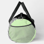 Gray Zigzag, grau Zickzack, Zigzag Muster, Minze Duffle Bag (Rechts)