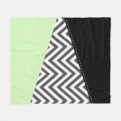 Gray Zigzag, grau Zickzack, Zigzag Muster, Minze Fleecedecke (Vorderseite (Horizontal))