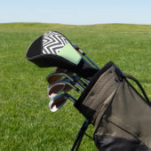 Gray Zigzag, grau Zickzack, Zigzag Muster, Minze Golf Headcover (In SItu)