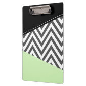 Gray Zigzag, grau Zickzack, Zigzag Muster, Minze Klemmbrett (Links)