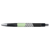 Gray Zigzag, grau Zickzack, Zigzag Muster, Minze Kugelschreiber (Vorderseite)