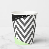 Gray Zigzag, grau Zickzack, Zigzag Muster, Minze Pappbecher (Links)