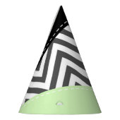 Gray Zigzag, grau Zickzack, Zigzag Muster, Minze Partyhütchen (Links)