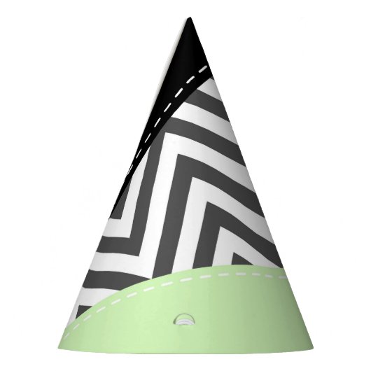 Gray Zigzag, grau Zickzack, Zigzag Muster, Minze Partyhütchen (Links)