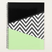 Gray Zigzag, grau Zickzack, Zigzag Muster, Minze Planer (Vorderseite)