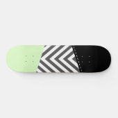 Gray Zigzag, grau Zickzack, Zigzag Muster, Minze Skateboard (Horizontal)