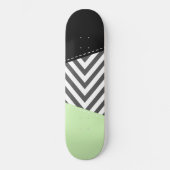 Gray Zigzag, grau Zickzack, Zigzag Muster, Minze Skateboard (Vorderseite)