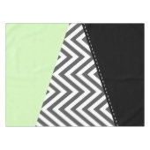 Gray Zigzag, grau Zickzack, Zigzag Muster, Minze Tischdecke (Vorderseite (Horizontal))