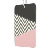 Gray Zigzag, Gray Chevron, Zigzag Pattern, Pink Autolufterfrischer (Links)