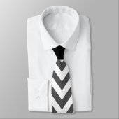 Gray Zigzag, Gray Chevron, Zigzag Pattern, Pink Krawatte (Gebunden)