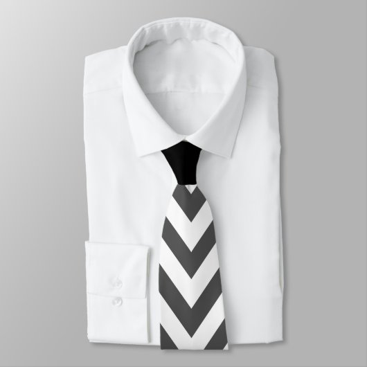 Gray Zigzag, Gray Chevron, Zigzag Pattern, Pink Krawatte (Gebunden)