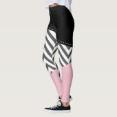 Gray Zigzag, Gray Chevron, Zigzag Pattern, Pink Leggings (Links)