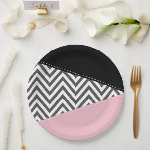 Gray Zigzag, Gray Chevron, Zigzag Pattern, Pink Pappteller