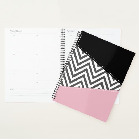 Gray Zigzag, Gray Chevron, Zigzag Pattern, Pink Planer (Anzeige)
