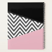 Gray Zigzag, Gray Chevron, Zigzag Pattern, Pink Planer (Rückseite)