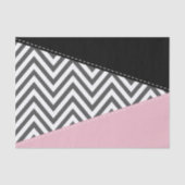 Gray Zigzag, Gray Chevron, Zigzag Pattern, Pink Seidenpapier (Vorderseite)