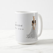 Gray Zodiac Goddess Gemini Custom Kaffeetasse (VorderseiteRechts)