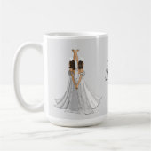 Gray Zodiac Goddess Gemini Custom Kaffeetasse (Links)