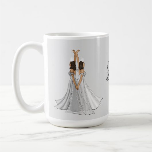 Gray Zodiac Goddess Gemini Custom Kaffeetasse (Links)