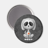 Gray Zombie Sugar Puppy Magnet (Vorderseite/Rückseite)